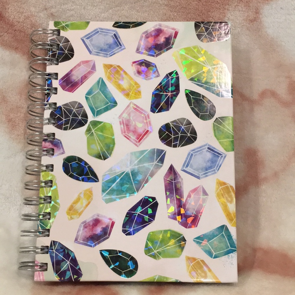 Colorful Holographic Gemstones Writers Journal NWT 175 lined pages